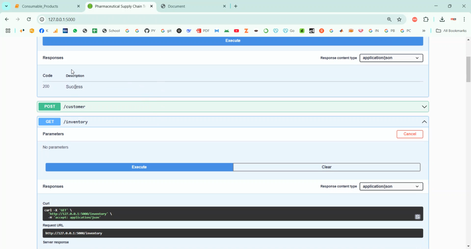 Consumable Products Supply Chain Management using Blockchain in Python Projects