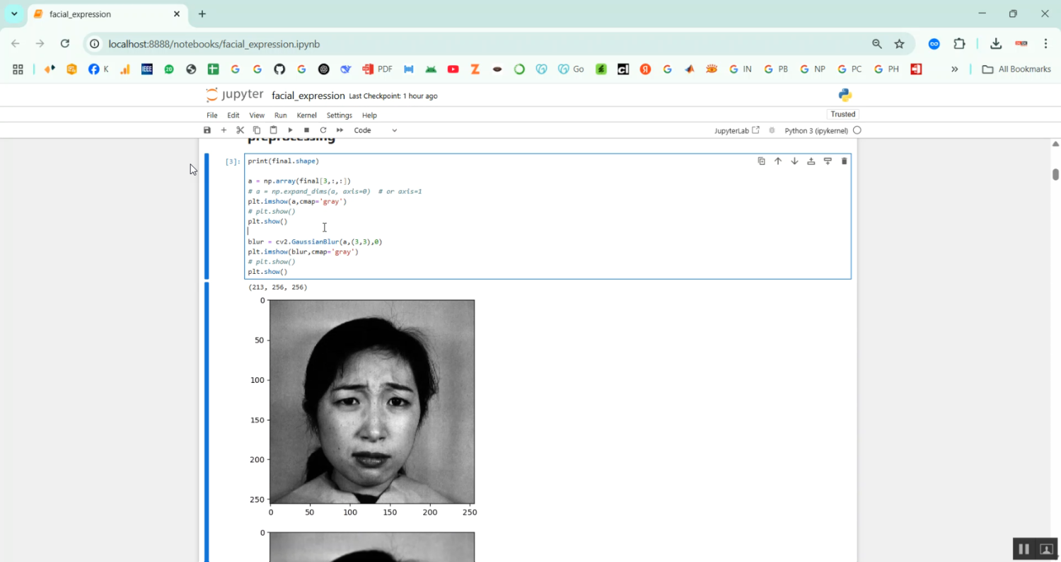 Facial Feature Detection and Emotion Classification in Python Projects