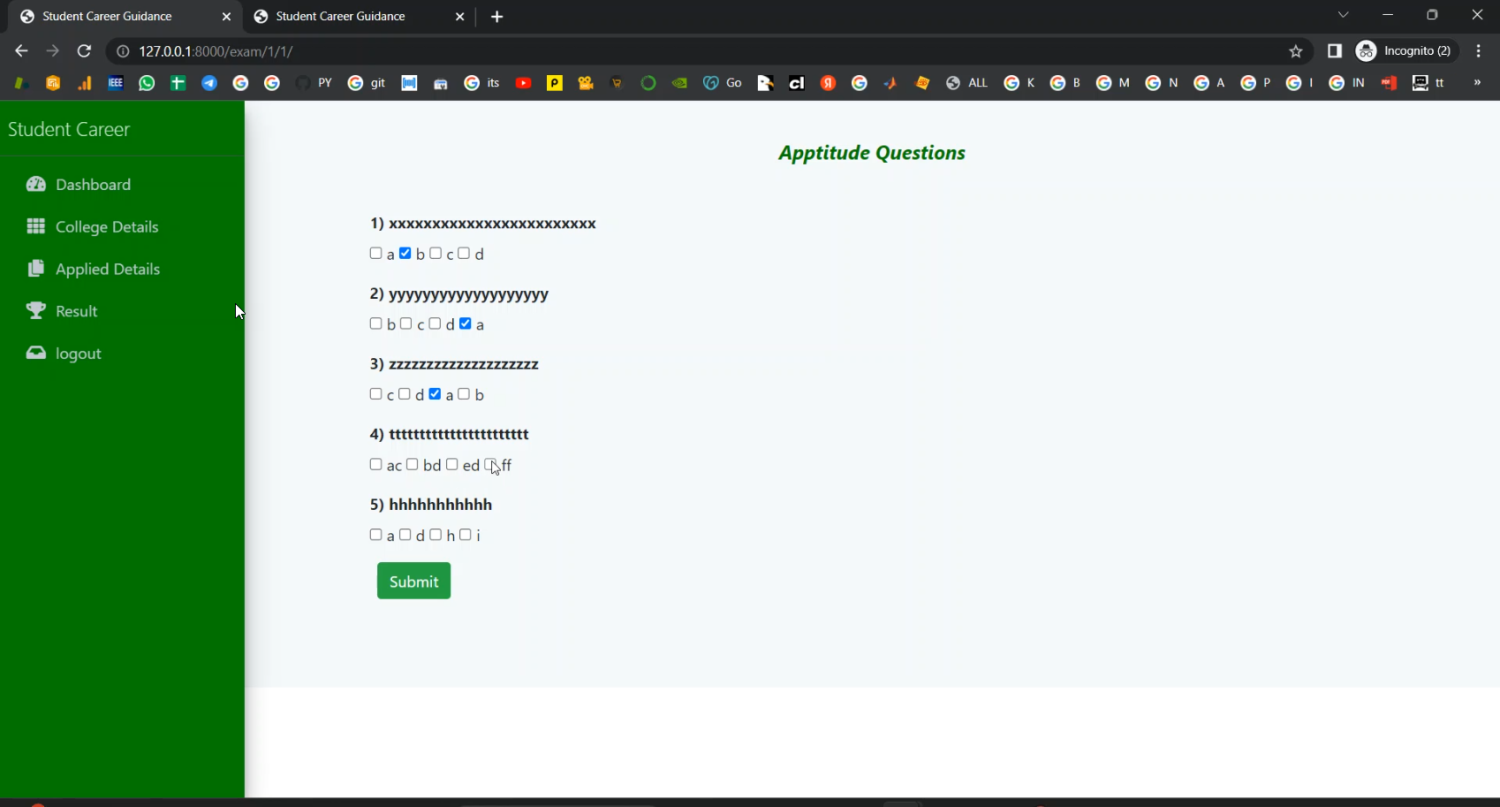 Student Career Detection Using Fuzzy Django in Python Projects